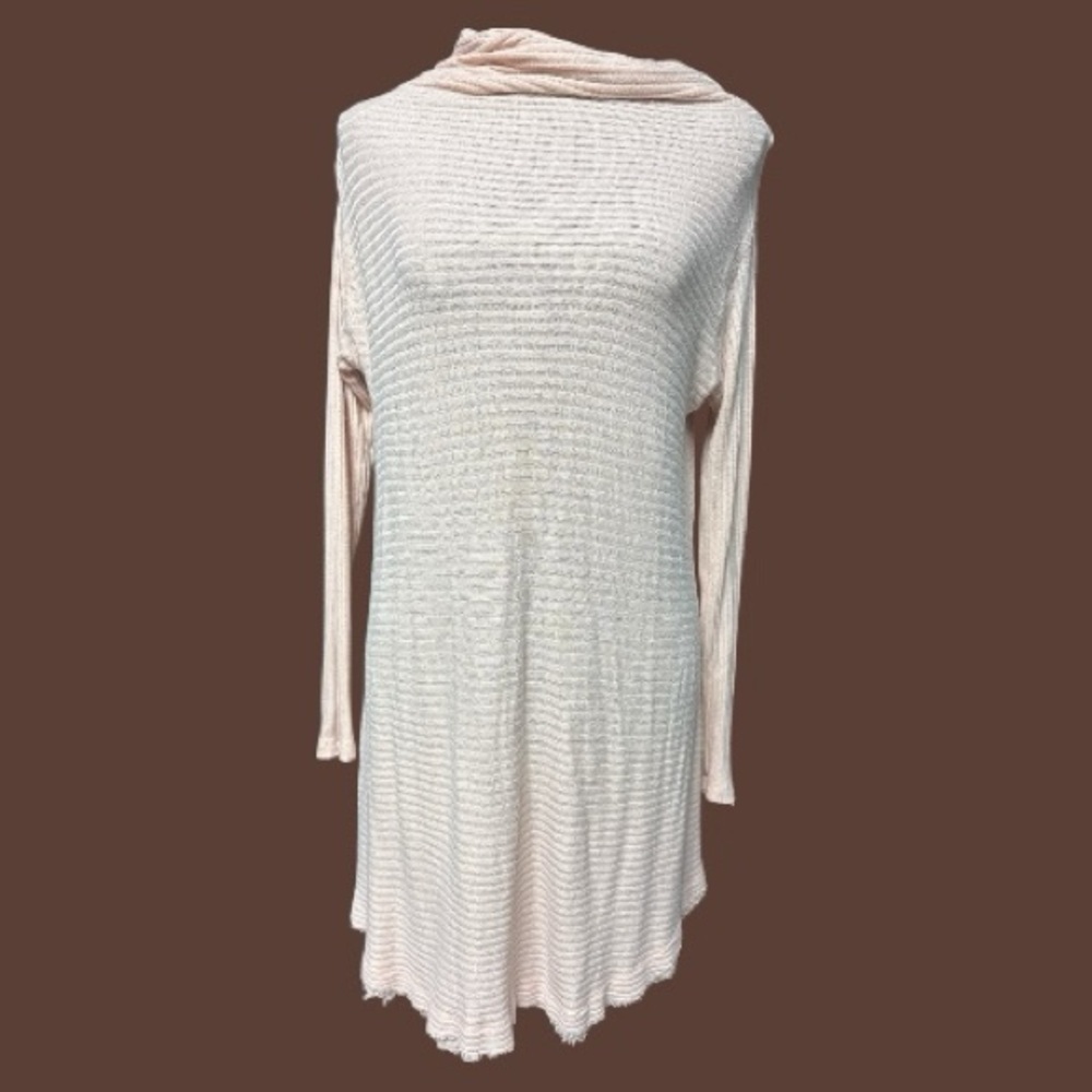 We The Free Cream Ribbed Long Sleeve Top Size Small